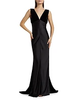 Sabina Silk Sleeveless Gown