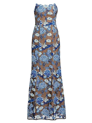 Renee Floral Embroidered Maxi Dress