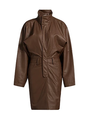 Regan Faux Leather Moto Dress
