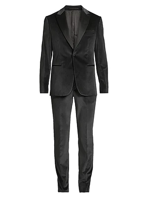 Satin-Lapel Velvet Tuxedo