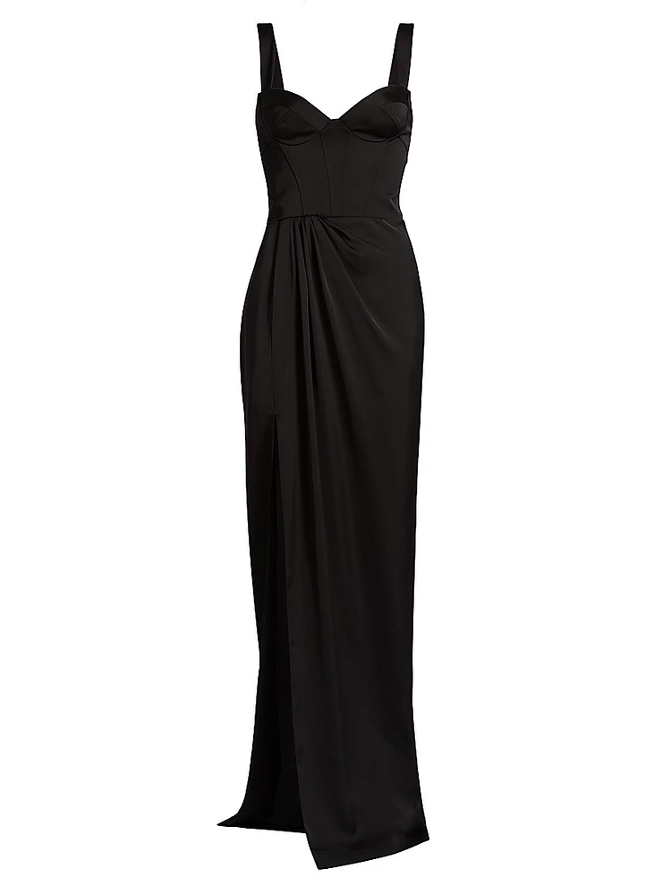 Satin Bustier Gown