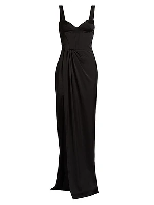 Satin Bustier Gown