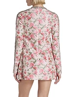 Floral Silk-Blend Minidress