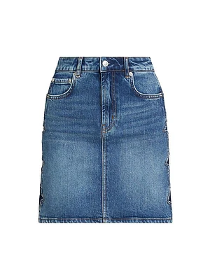 Burbank Denim A-Line Miniskirt