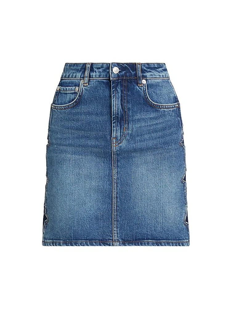 Burbank Denim A-Line Miniskirt