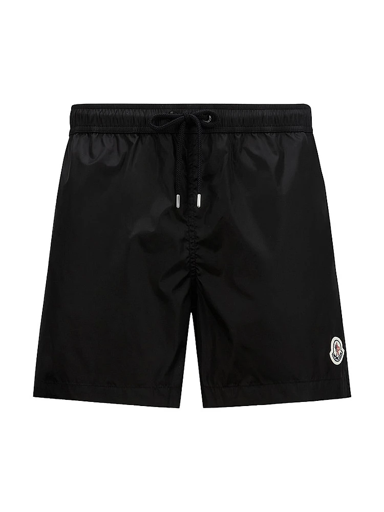 Drawstring Logo Swim Trunks