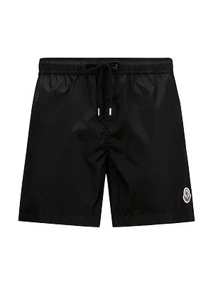 Drawstring Logo Swim Trunks
