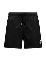 Drawstring Logo Swim Trunks