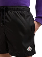 Drawstring Logo Swim Trunks