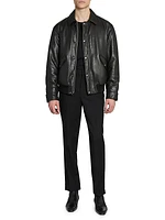 Bomber Jacket in Grained Lambskin