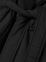 Mia Faux Down Tie-Waist Coat