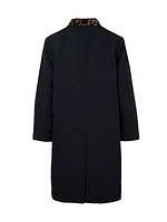 Leopard Reversible Button-Front Coat