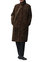 Leopard Reversible Button-Front Coat