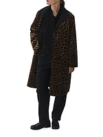 Leopard Reversible Button-Front Coat