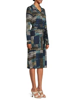 Norana Patterned Tie-Waist Dress