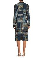 Norana Patterned Tie-Waist Dress