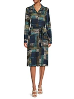 Norana Patterned Tie-Waist Dress