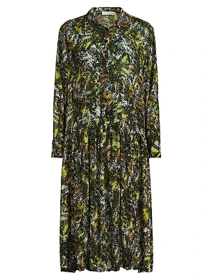 Nergis Leafy Shirtdress