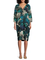 Nodetta Botanical V-Neck Midi-Dress