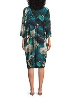 Nodetta Botanical V-Neck Midi-Dress