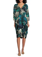 Nodetta Botanical V-Neck Midi-Dress