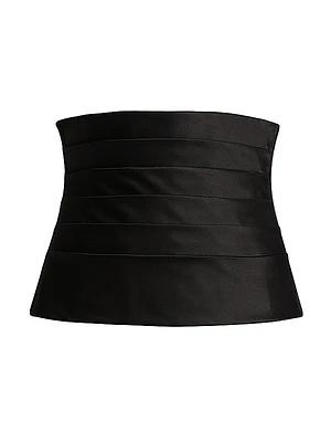 Silk Faille Cummerbund Corset