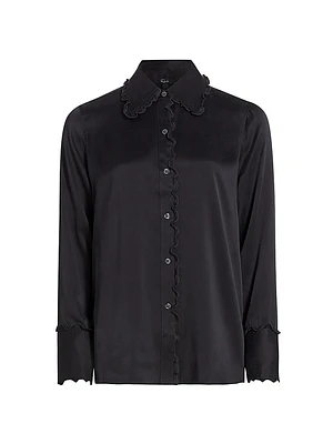 Fia Silk Ruffled Blouse