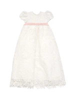 Baby Girl's Venice Lace Christening Gown & Bonnet Set
