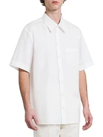 Poplin Button-Front Short-Sleeve Shirt