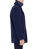 Wool-Blend Double-Breasted Peacoat