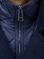 Wool-Blend Double-Breasted Peacoat