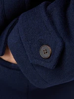 Wool-Blend Double-Breasted Peacoat