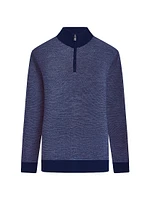 Merino Wool-Silk Half-Zip Sweater