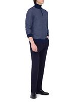 Merino Wool-Silk Half-Zip Sweater