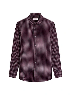Julian Geometric Button-Front Shirt