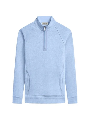 Knit Quarter-Zip Cotton-Blend Sweater