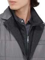 Quilted Stand-Collar Blazer