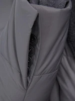 Quilted Stand-Collar Blazer