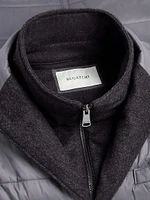 Quilted Stand-Collar Blazer