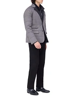 Quilted Stand-Collar Blazer