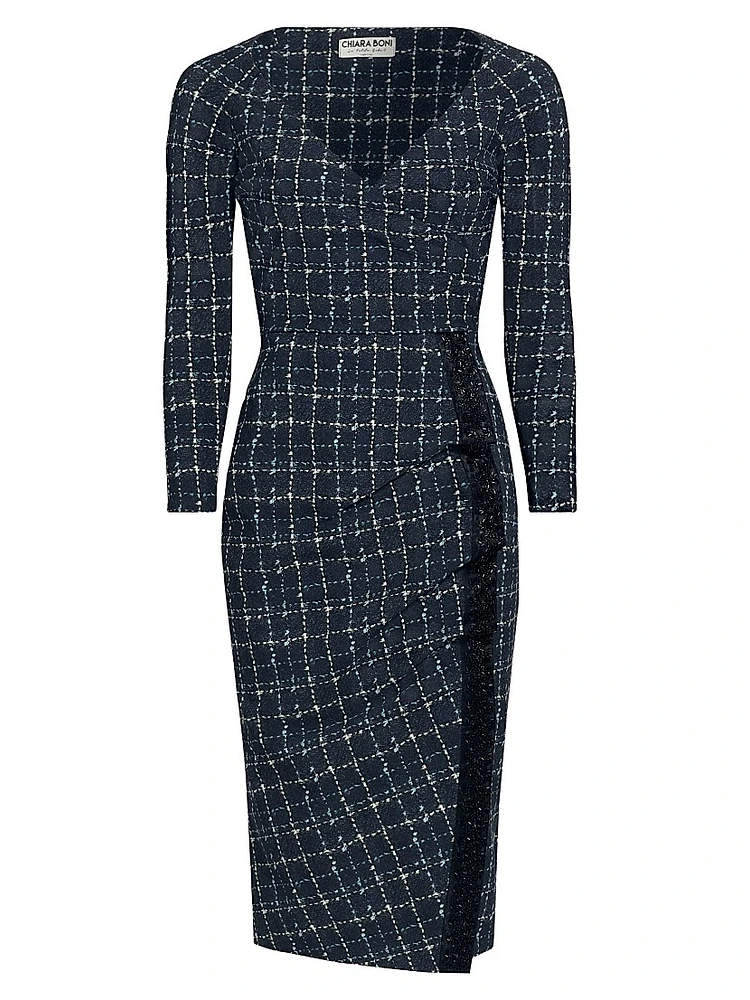 Nastina Check Cocktail Dress