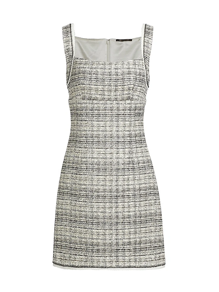 Hallie Metallic Tweed Sleeveless Minidress