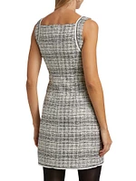 Hallie Metallic Tweed Sleeveless Minidress