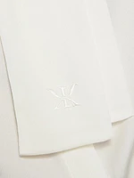 Leni Stretch Silk Tieneck Blouse