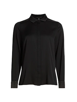 Havana Silk-Blend Blouse