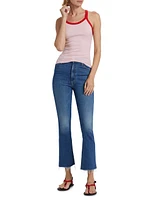 The Hustler High-Rise Ankle Fray Pants