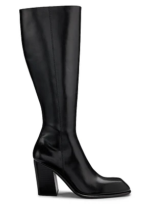 Throttle 95MM Leather Knee-High Boots