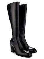 Throttle 95MM Leather Knee-High Boots
