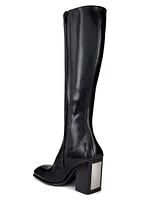 Throttle 95MM Leather Knee-High Boots