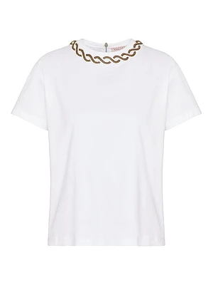 Embroidered Cotton Jersey T-Shirt